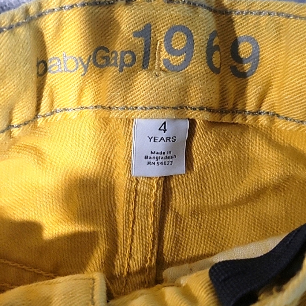 Yellow Jeans Size 4 Baby Gap